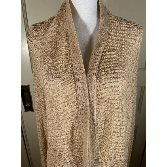 Chicos Women’s Travelers Collection Fringe Cardigan Size Large - Picture 4 of 16